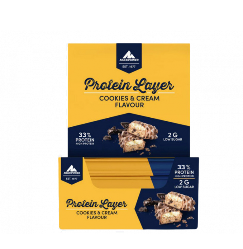 Multipower Protein Layer Protein Bar Kurabiye & Krema 18 Adet x 50 gr.