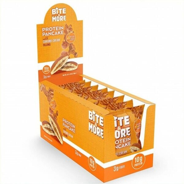 BİTE & MORE PROTEİN PANCAKE CARAMEL CREAM 12 ADET X 50 GRAM