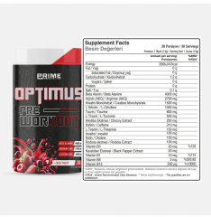 Prime Nutrition Optimus Pre-Workout Red Fruit 420 gram