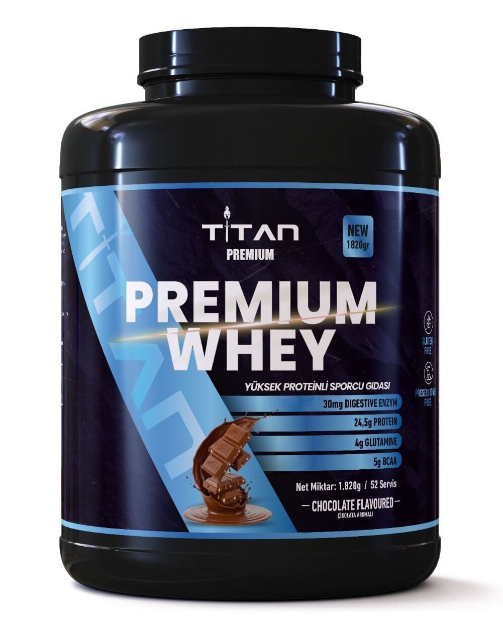 Titan Premium Whey Protein Tozu 1820 gr Çikolata