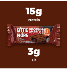Bite & More Protein Waffle Çikolata 12 Adet x 50 gram