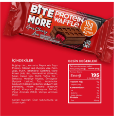 Bite & More Protein Waffle Vişne 12 Adet x 55 Gram