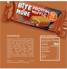 Bite & More Protein Waffle Fındık 12 Adet x 55 Gram