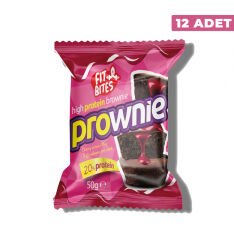 Fit Bites Prownie High Protein Brownie Cherry Cream 12 Adet x 50 gram