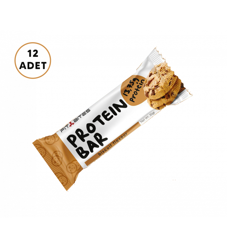 Fit Bites Protein Bar Bisküvi 12 Adet x 50 gram