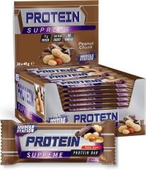 Muscle Station Supreme Protein Bar Çikolata Yer Fıstığı 40 Gr 24 Adet