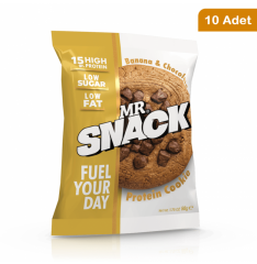Mr. Snack Protein Cookie Banana & Chocolate 10 Adet x 50 gram