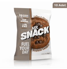 Mr. Snack Protein Cookie Coffee & Chocolate 10 Adet x 50 gram