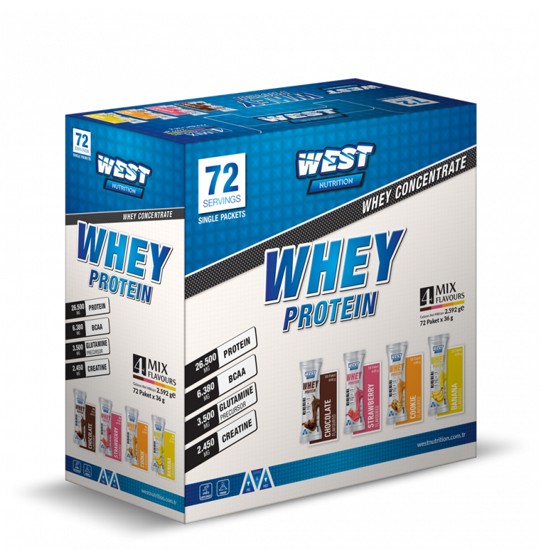 WEST NUTRİTİON  WHEY PROTEİN 2592 GR  72 SERVİS ŞASE