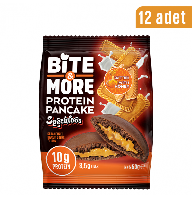 Bite & More Cocoa Protein Pancake Speculoos 12 Adet x 50 Gram