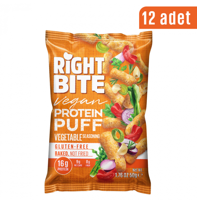Right Bite Protein Buff Vegetable 12 Adet x 50 Gram
