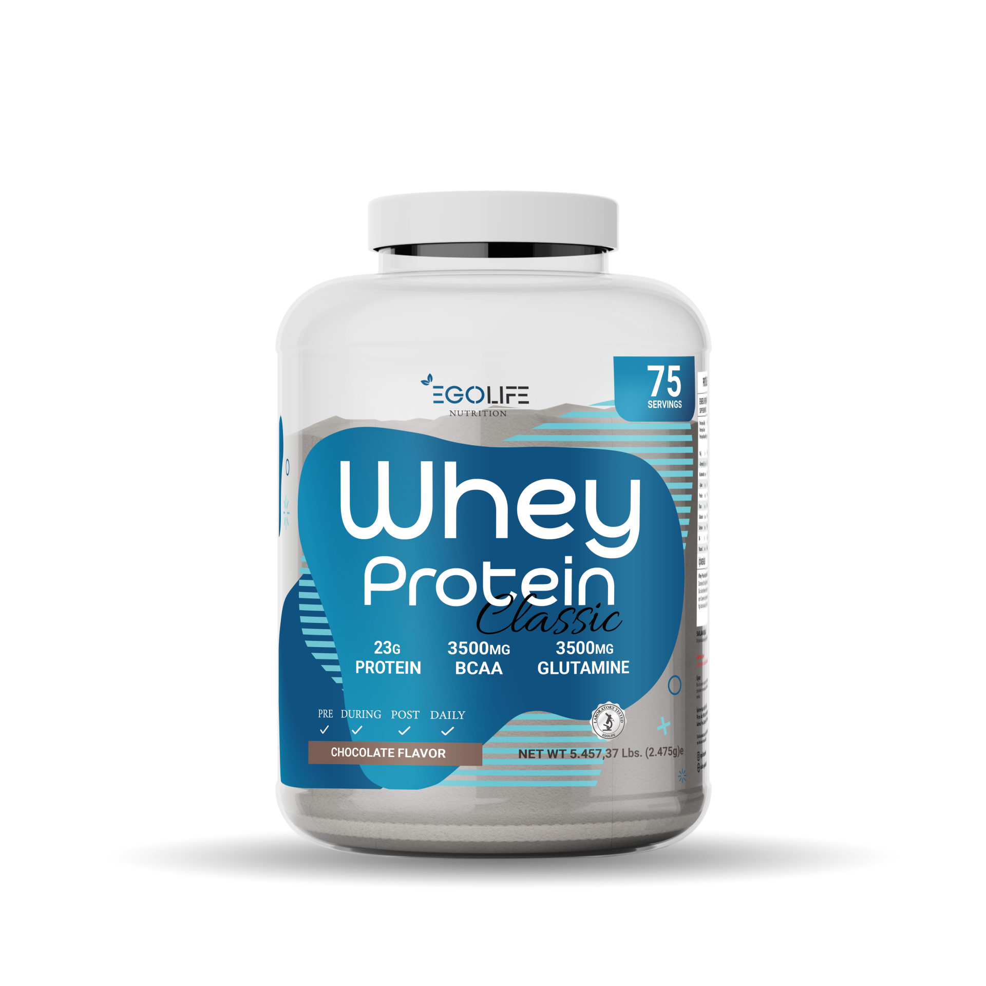 Egolife Whey Protein Classic Çikolata 2475g 75 Servis