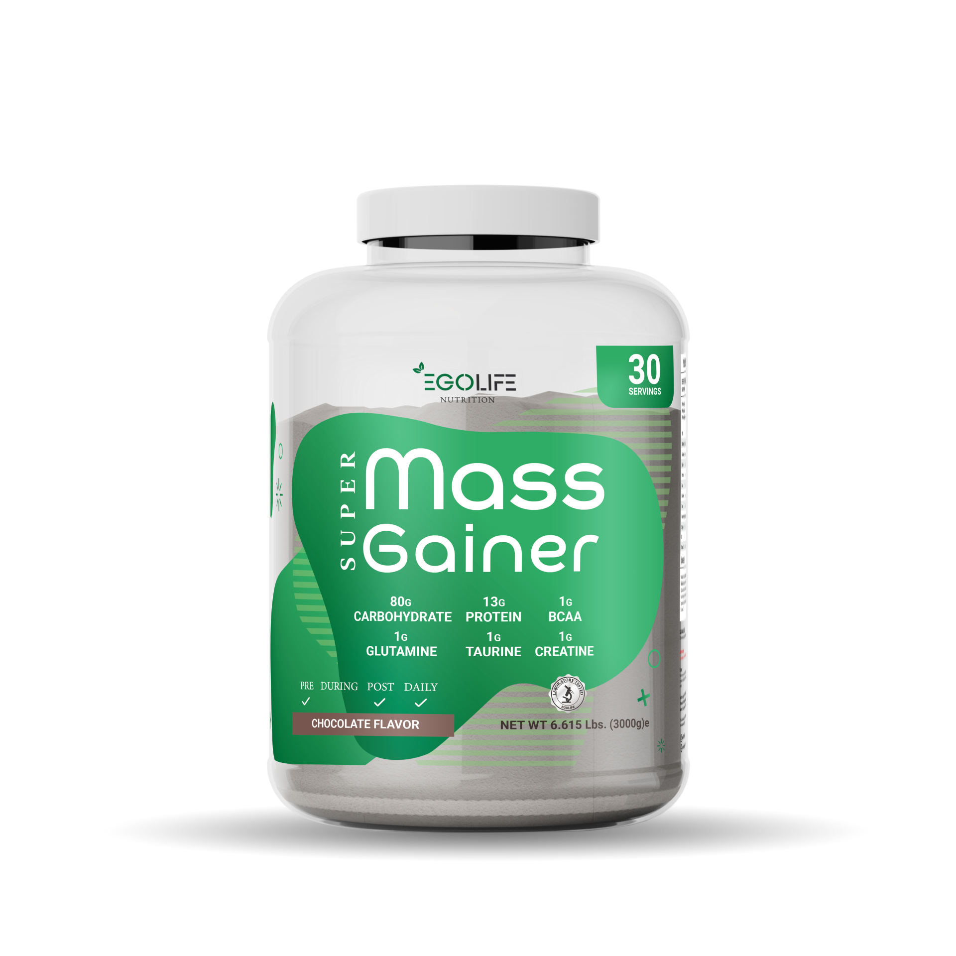 Egolife Süper Mass Gainer Çikolata 3000g 30 Servis