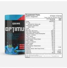Prime Nutrition Optimus Pre-Workout Blue Raspberry 490 gram