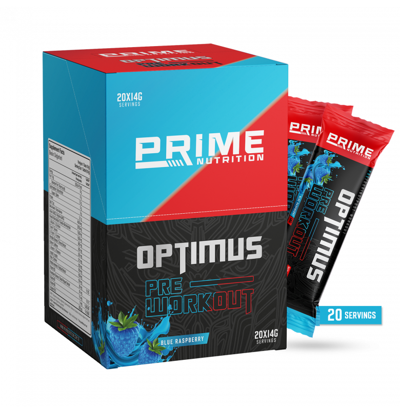 Prime Nutrition Optimus Pre-Workout Blue Raspberry 20 Adet x 14 gram