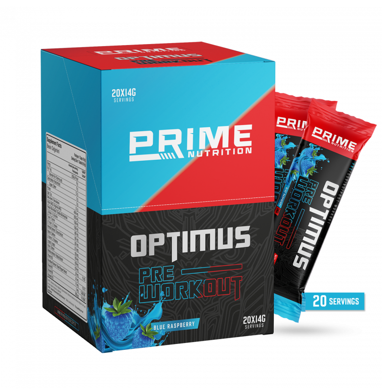 Prime Nutrition Optimus Pre-Workout Blue Raspberry 20 Adet x 14 gram