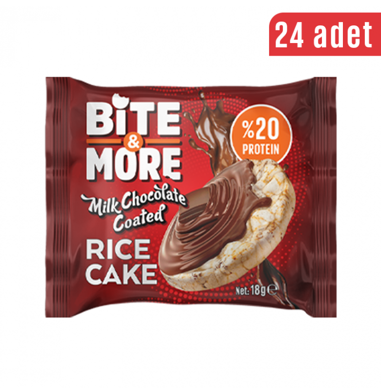 Bite & More Rice Cake Milk Chocolate Coated 24 Adet x 18 gram